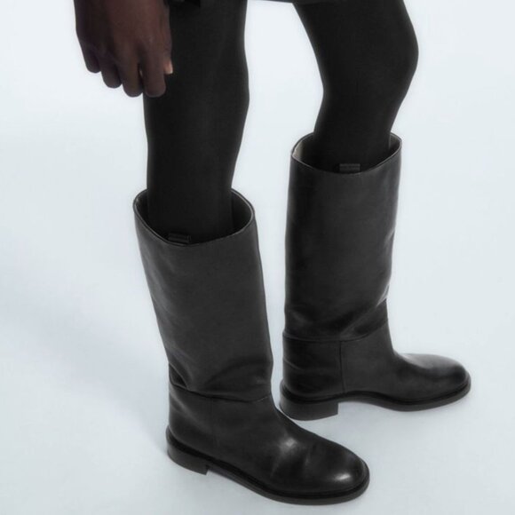 COS Black Leather Riding Boots | 7 - Picture 3 of 8